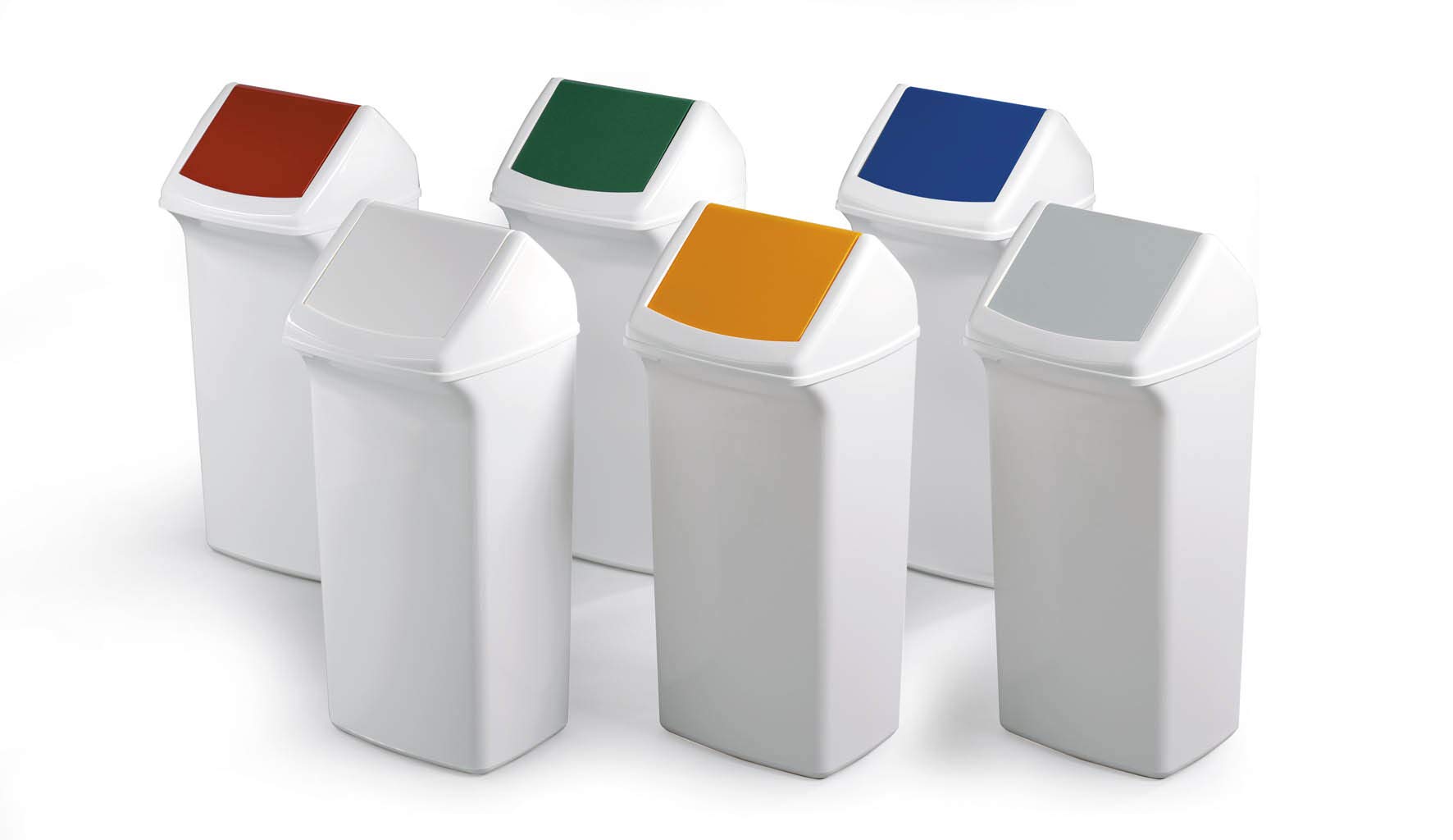 Durable Abfallbehälter Durabin Square 40 Liter, weiß, 1800798010