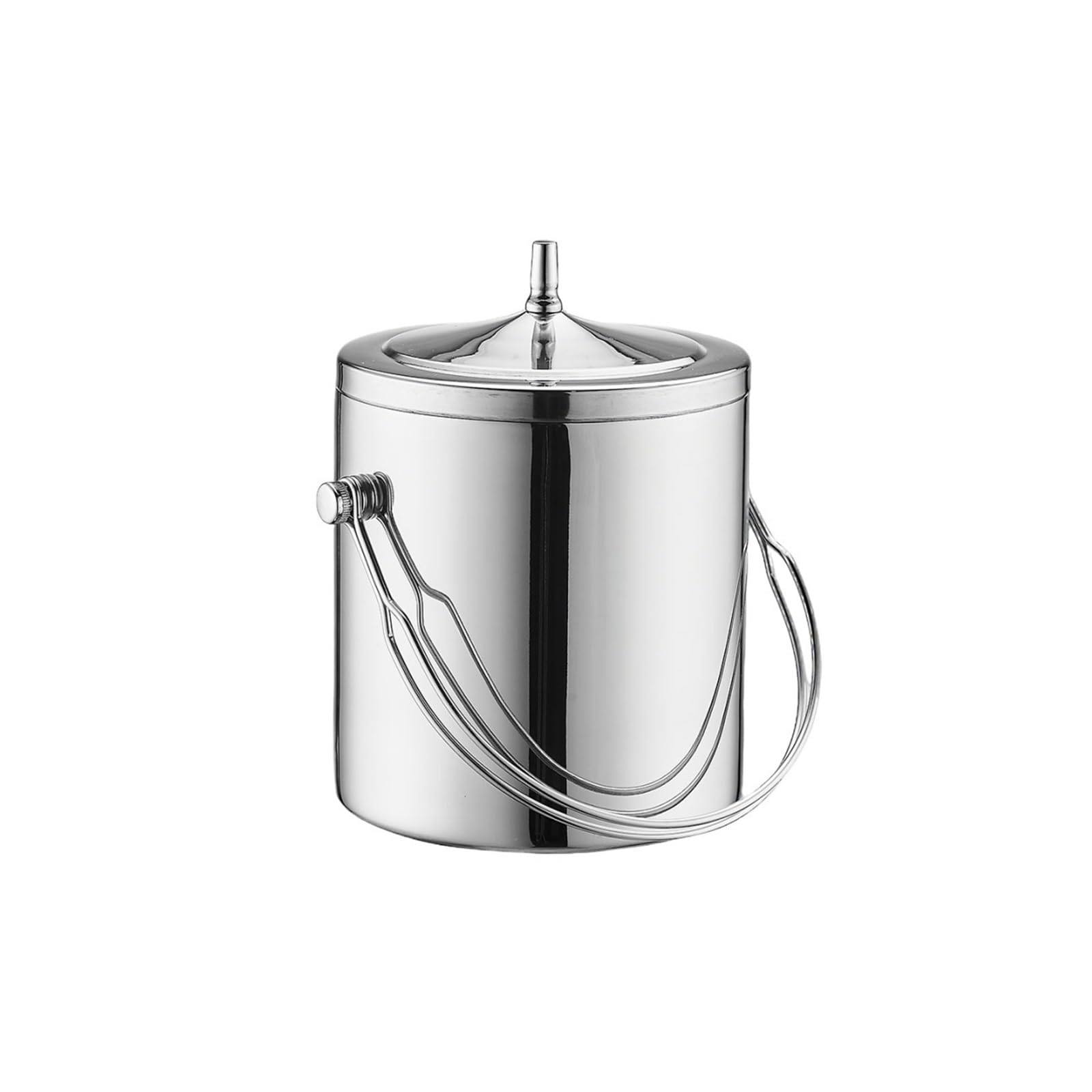Lijiaxiuyc-101 ice bucket Metal Double Wall Ice Bucket With Lid For Cocktail Bar, Wine, Home Accessories champagne bucket(Large)