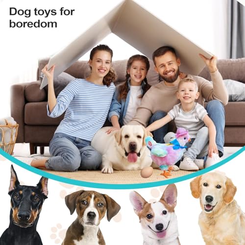 Plush Hundespielzeug,Elektrisches Huhn Mit Legen Eiern Funktion - Lustiger Futterautomat Mit Ei & Hähnchen Für Draußen, Haus & Welpen