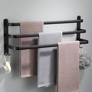 Ryanbem WUYONGDAKONG Handtuchhalter 3 Stangen Schwarz