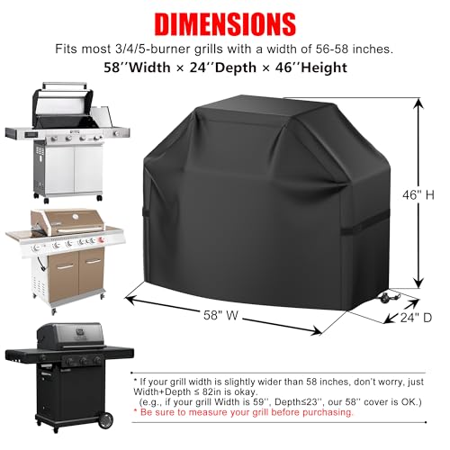 Viboos GRILL-COVER Cover, 58 Inch Bbq Gas Grill Cover thumb #1