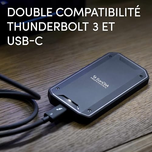 Image of SANDISK Professional 2TB PRO-G40 SSD - Up to 3000MB /s, Thunderbolt 3 (40Gbps), USB-C (10Gbps), IP68 dust /Water Resistance, External Solid State Drive - SDPS31H-002T-GBC1D [exFAT Version]