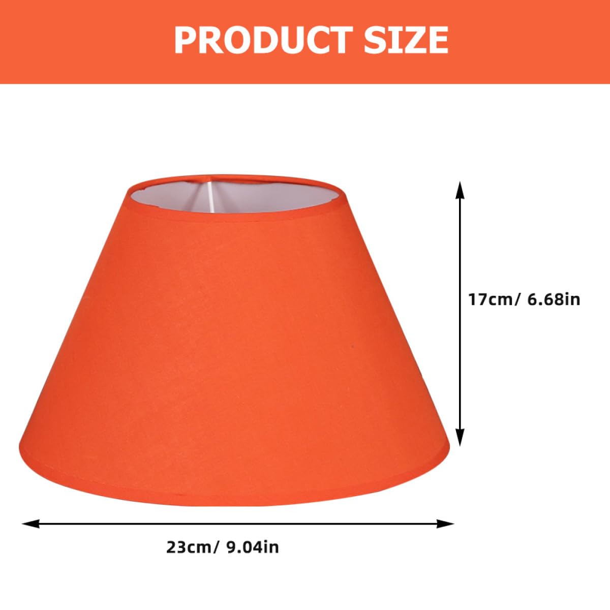 Paralume Arancione Vintage E27 per Lampada da Tavolo da Parete, Piccolo Coprilampada a Tamburo Diffusione Luce Calda per Illuminazione Domestica