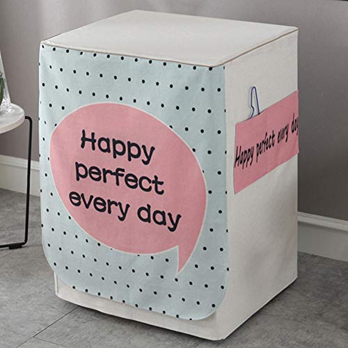 Abdeckung Waschmaschine wasserdichte Schutzhülle für den Waschmaschinen-Trockner EIN Frontlader-Staub-Beweis Powder Deer Painted,13,60X60X83Cm