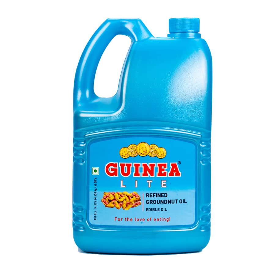 Guinea Lite Refined Pure Veg Edible Groundnut Oil I Moongphali I Mungfali I Peanut Oil I Cooking Eating Oil I Cold Pressed Oil I Kachi Ghani Chemical Free Sing Oil Jar - 5L (B0BHTC4727) Amazon Price History, Amazon Price Tracker
