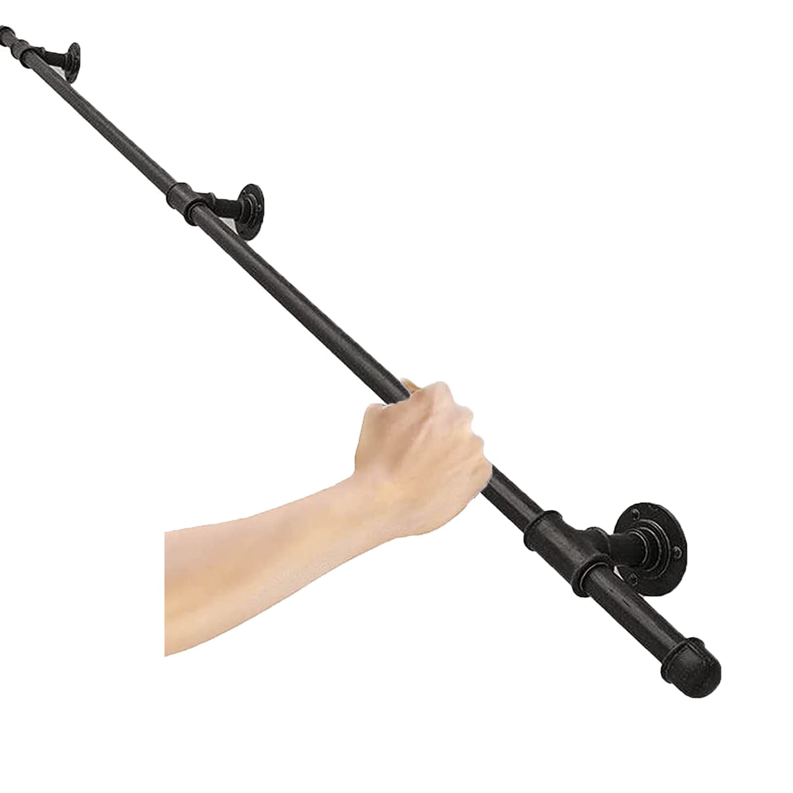 XOTAKHandrail for Stairs - Complete Kit 30cm-600cm,Metal Wrought Iron Staircases Railing for Disabled Elderly, Stairway Banister, with Brackets (Size : 2.6ft/800mm)