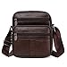 Produktbild Herren Leder Crossbody, Umhängetasche, Leichte kleine Umhängetasche Business Vintage Casual Umhängetasche,B