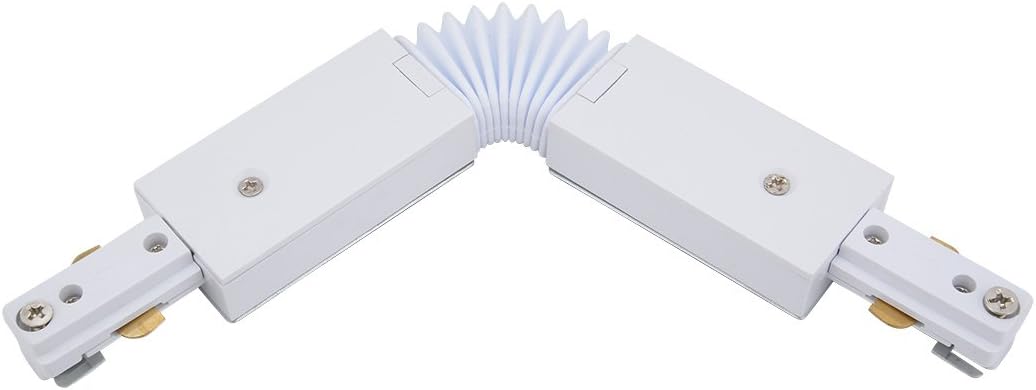 Aexit Track Connector Lighting fixtures and controls 3-Wire Angle-free Flexible Rail Joiner Light Mounted Fitting White