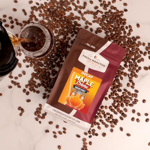 Image of Fresh Roasted Coffee, Decaf Maple Creme Flavored Drip Ground Coffee, Medium Roast, Kosher, 12 oz
