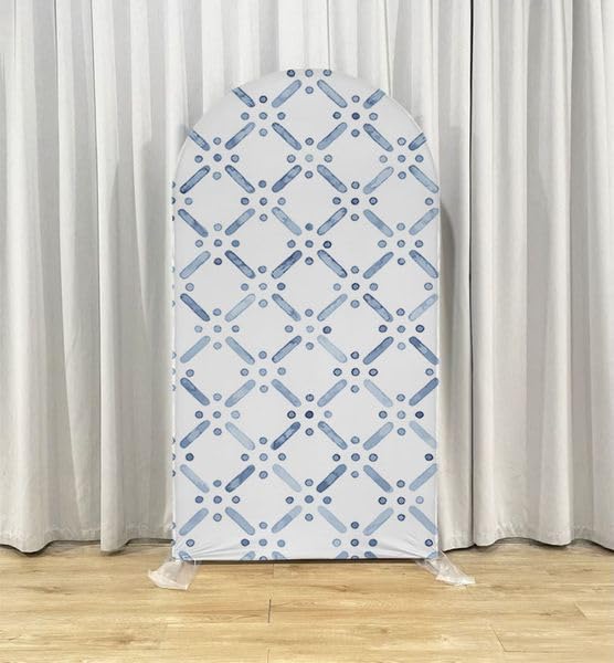 Arch Backdrop 7ft Height Cover Stretchy Spandex Fabric Snow Forest Lights...