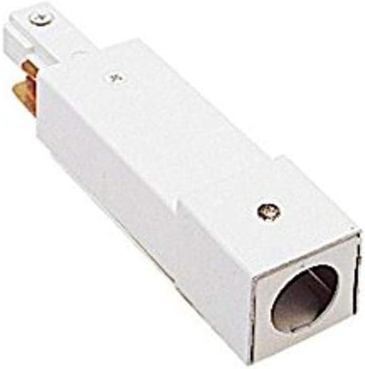 WAC Lighting J2 Track 120V Live End Power Feed Connector to Power Track from Either End for J2 Style 2-Circuit Track Systems in White