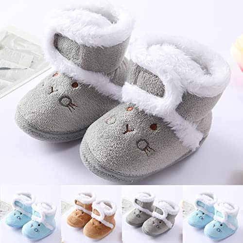 Newborn Baby Boys Girls Winter Fleece Boots Cute Animal Style Cold Weather Kids Warm Faux ??? Snow Shoes2