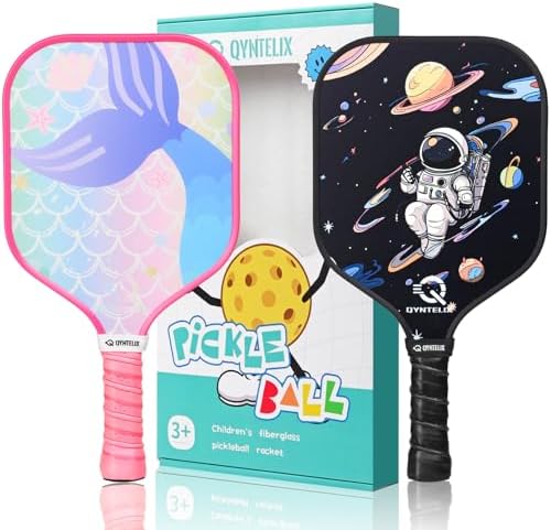 Kids Pickleball Paddle - Little Mermaid/Astronaut Galaxy Pickleball Paddle, Lightweight Honeycomb Core, Pickleball Gifts for Children 12 and Under…