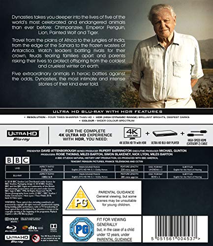 Dynasties [4k Ultra-HD] [Blu-ray] [2018]