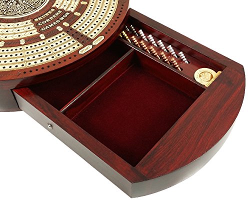Tablero Redondo Cribbage con Cajón y Almacenaje miniatura 2