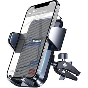 2023 Upgraded Car Phone Holder, [ Military-Grade Protection ] Air Vent Car Mount [Big Phone & Thick Cases Friendly…