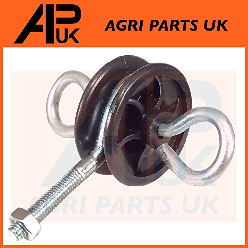 Two 2 way Round Electric Fence Fencing Gate Anchor Handle Insulator Hook bolt on