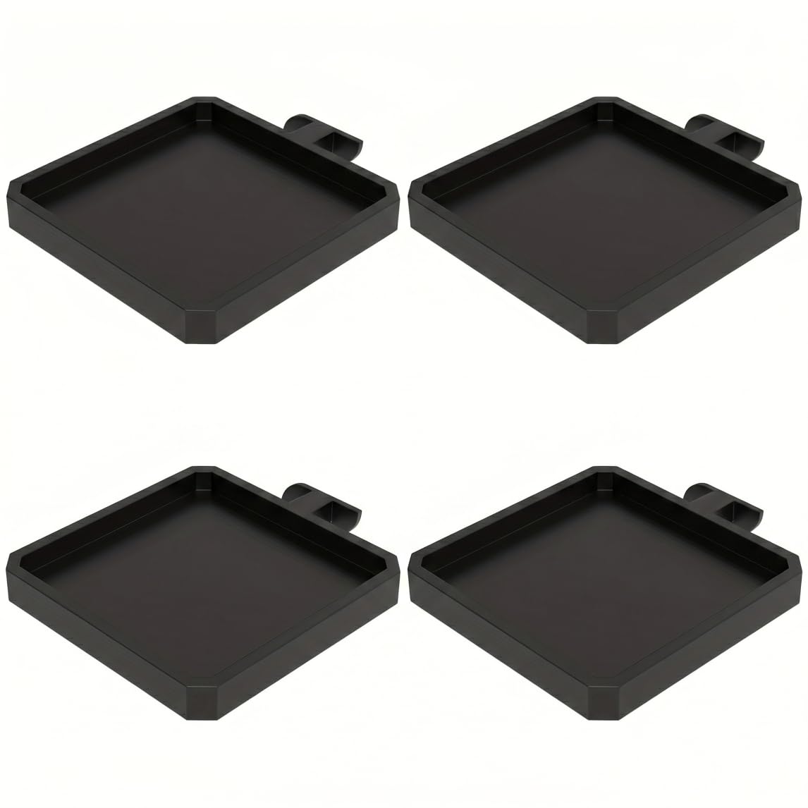 Étagère murale pour plantes lot de 4 supports flottants carrés en plastique 10,8 cm