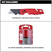 Vista 2 de 48-22-1504 para Milwaukee herramienta Fastback plegable cuchillo utilitario con el almacenamiento de la cuchilla