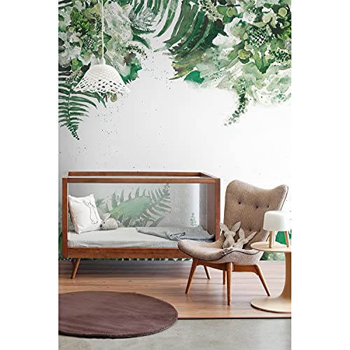 Papier Peint Meuble Feuille Tropicale Florale 290x290 cm - 2