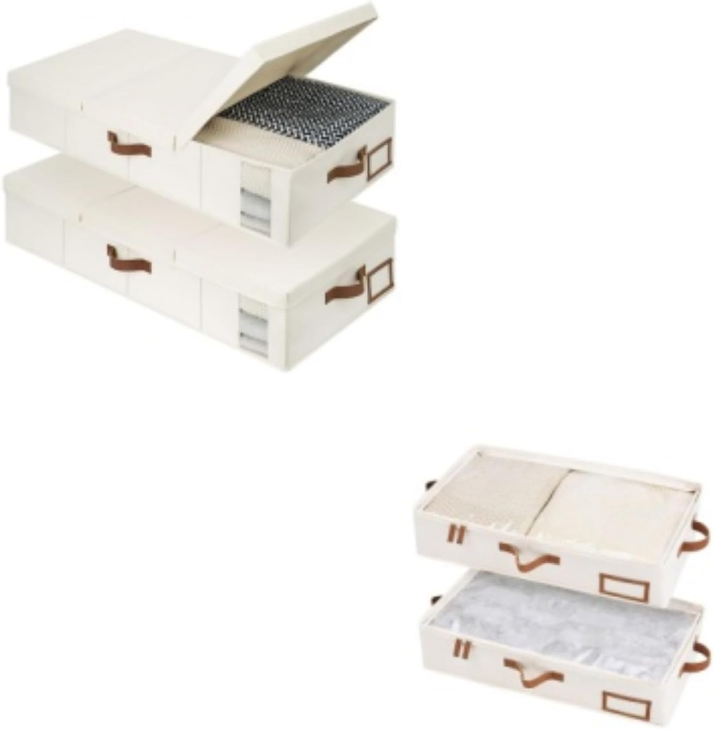 StorageWorks Under Bed Storage with Lid with Underbed Storage Bins