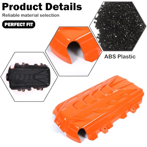 Image of for Corvette C8 Engine Cover Trim Compatible with Corvette C8 2020-2025 Stingray E-Ray Z51 Engine Bay Protection Panel Cover Trim Exterior Accessories ABS (Orange)