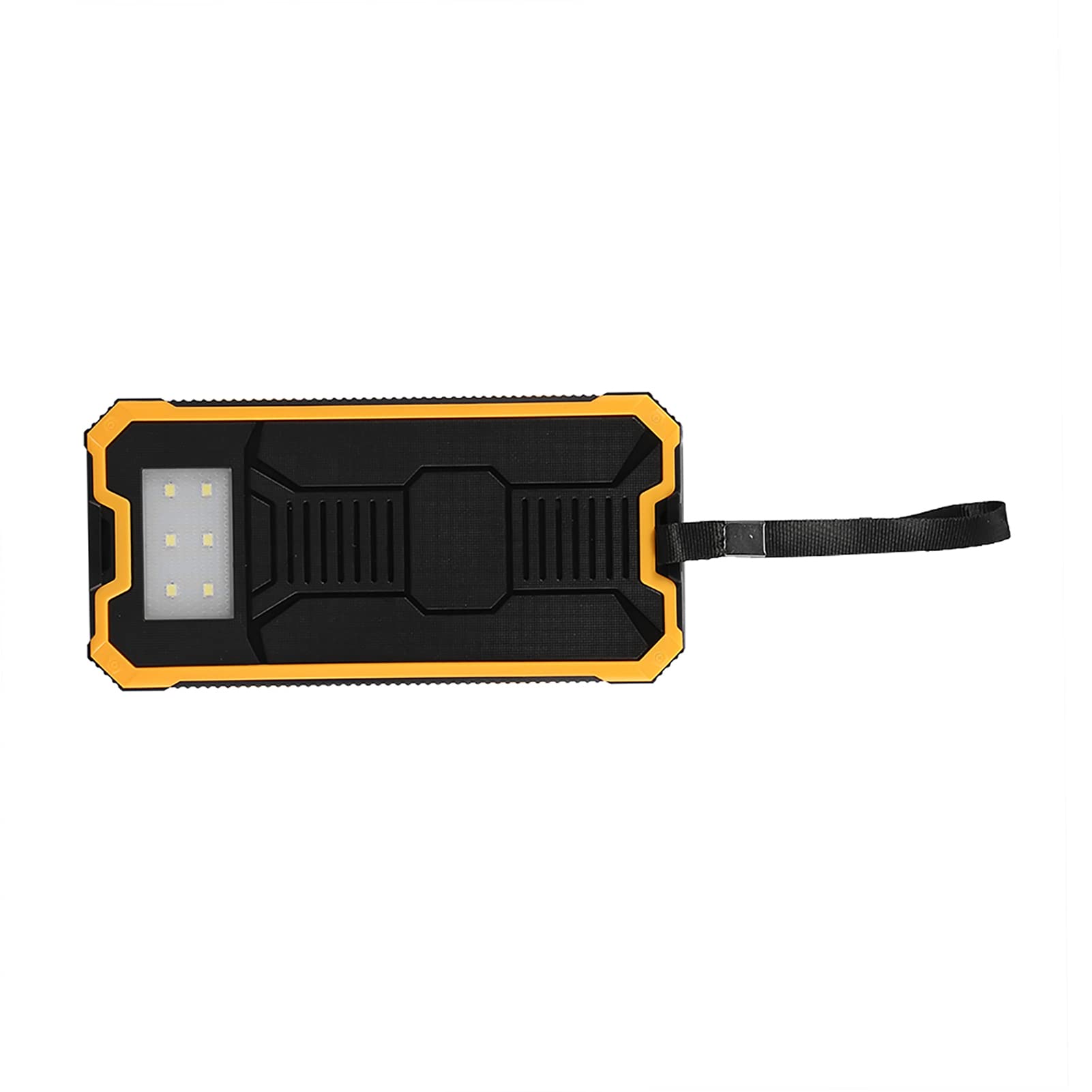 GOTOTOP Banco de Energía Solar Cargador Externo Solar Portátil con 2 Puertos de Salida, 2 Modos de Carga (Solar + USB) para Acampar Android iOS(Naranja)