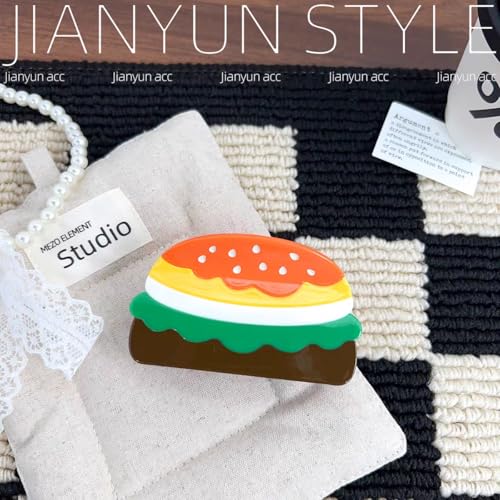 Pinza para cabello con diseño divertido de comida miniatura 4