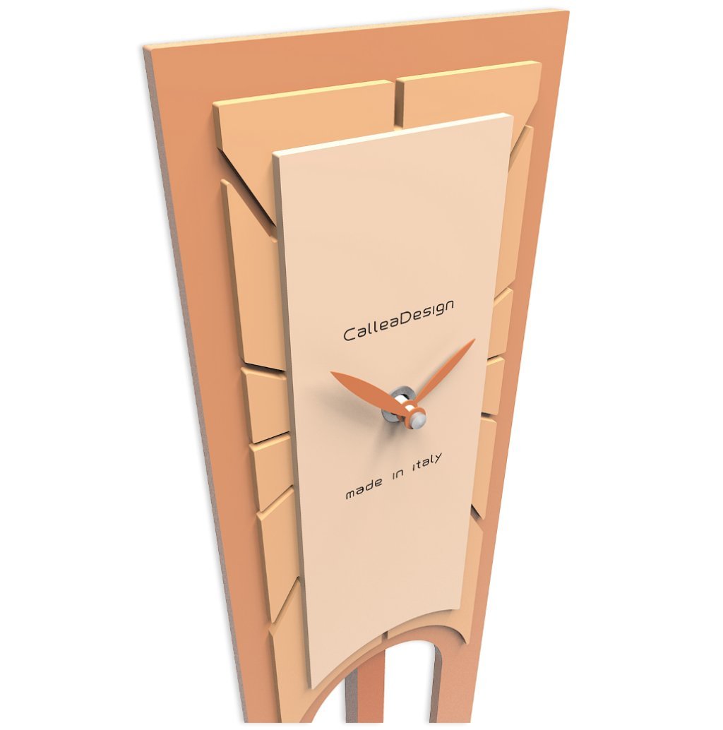 CalleaDesign Rock Wanduhr Mit Pendel – Rosa, 15x63 Cm, Batteriebetrieben