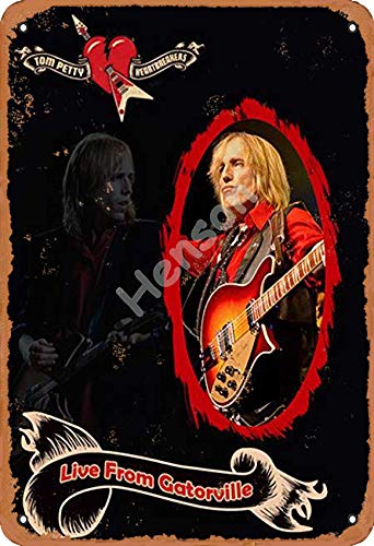 Henson Tom Petty And The Heartbreakers Live From Gatorville vintage Tin Sign Logo 12 * 8 inches Advertising Eye-Catching Wall Decoration
