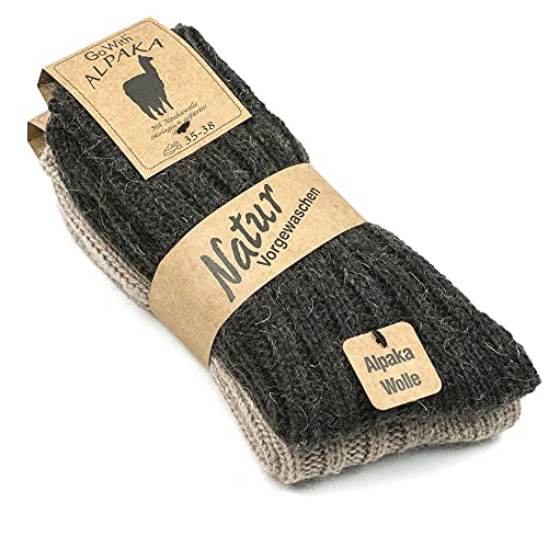 Chaussettes en laine d'alpaga chaudes et confortables pour homme et femme