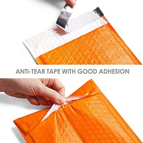 Image of Metronic 8.5x12 Inch Bubble Mailers 250 Pack Bulk Bubble Mailer Orange | Uasble Size 8.5x11 inch Self Seal Shipping Envelopes, Padded Envelopes Packaging for Small Business, Boutique