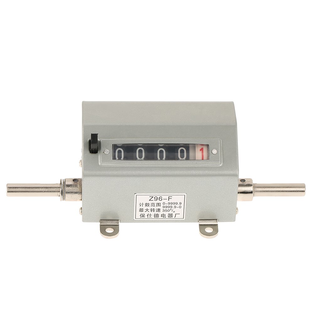 Contamonete, 1 pacco 5 cifre 0-9999.9 Contachilometri meccanico Velocità max 350RPM Reset grigio con rotella per registrazione di tessitura, film plastico, pelle, ecc.