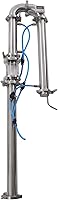 RudiUsoy 2'' Stainless Steel Tubular Distillation Tower with Sight Glass & Thermometer - Reflux Still for 13-26 Gal Home Distilling