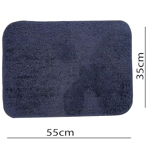 Image of Door Mats for Home | Door Mats for Home Entrance | Door Mat for Bathroom| Soft & Super Absorbent Mats for Shower | Washable, Non-Slip & Quick-Drying Mats (Pack of 2) (Black)