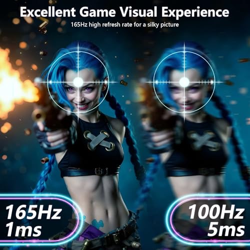 Image of 49 Inch Curved Ultrawide Gaming Monitor, 5K Computer Monitor(5210x1440P), 165Hz, 1500R HDR10, 32:9, AMD FreeSync, 125% sRGB, HDMI /DP VESA100*100mm