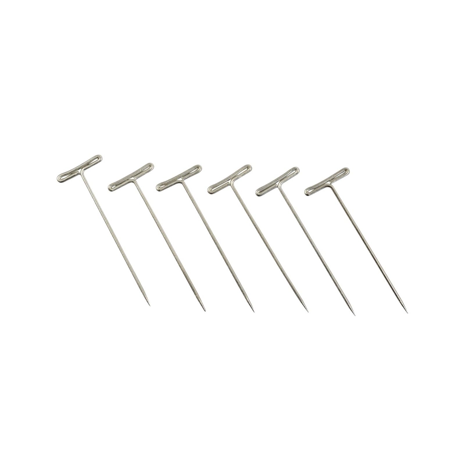 T Pins 50Pcs 45mm T Pin Needles Wig Making Stainless Steel T-Pins For Holding Wigs Mannequin Head Blocking Knitting Needle