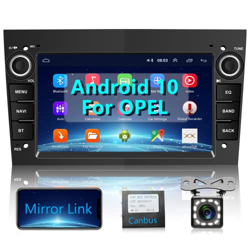 Hodozzy Carplay pour Opel Astra Antara Corsa Android Autoradio 2 Din avec GPS/WiFi,7 Pouces Autoradio Ecran Tactile Poste Radio Voiture Bluetooth/HiFi/FM/RDS/USB/SWC+AHD Camera de Recul+Microphone…