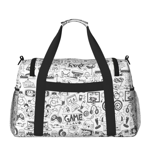 Video Game Boys print Personal Item Bag Large Duffel Bag Travel Bag Weekender Bag Gym Bag Tote Duffel bag2