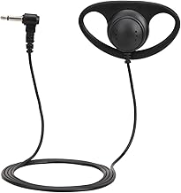 Surebuy D Shaped Earpiece, Ear Hook Two Way Radio Headset Soft Earhook Headset Easy To Carry for Walkie Talkie for Two Way Radio Microphone