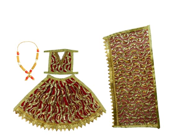 Buy MURLIWALE MATA Rani Vastra, Devi MATA Poshak, Durga MATA Dress ...