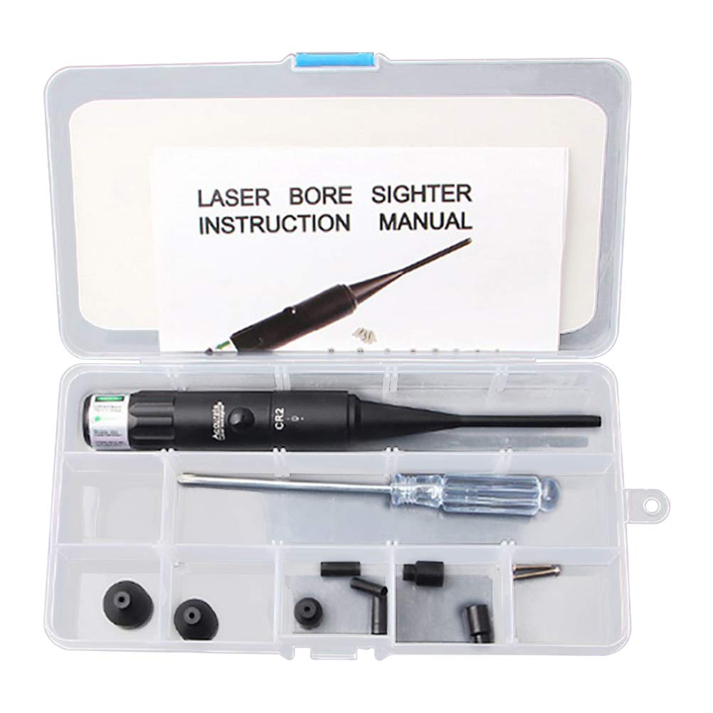 Gonetre Kit Visión De Agujero Adecuado Para Calibres 22 A. 50, Corrector Ajustable De 8 Piezas Kit Visión De Agujero Ligero Maleta Adecuado Para Ventiladore Caza Luz Verde Aire Libre