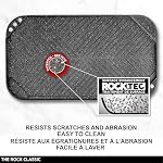 Starfrit Le Rocher 50x28cm (19.7" x 11") Grill réversible non permanent & Grinceau - Aluminium forgé durable - Sûre - PFOA Gratuit - Facile à nettoyer - noir