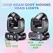 120W LED Moving Head Dj Light Roto Prism Beam Stage Lights 2 Pack, 8 GOBOs 8 Colors DMX 512 12CH Sound for Disco Party Stage Lighting (2)