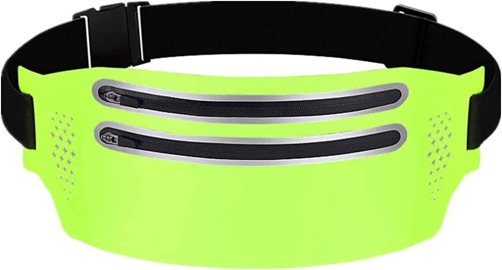 DPLUSWater Resistant Cell Phone Waist Packs for iPhone 12, 12 Pro, 12 Pro Max, X, Xs, Xs Max, Xr, 11,8, 7, 6, Plus Sizes and More! Adjustable Elastic Band & Key Slot (Green)