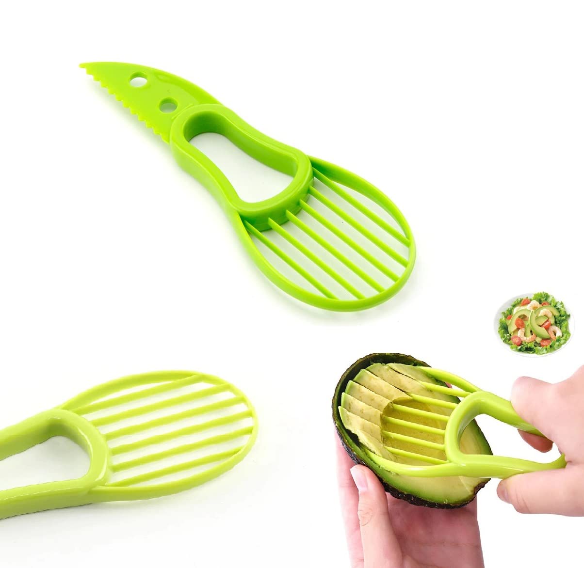 KOKSI 3-in-1 Avocado Splitter, Peeler and Slicer