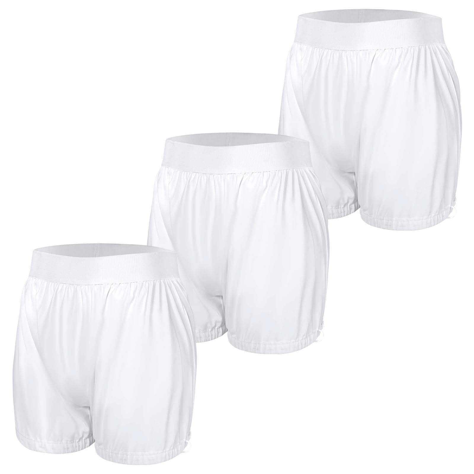 Carer Pack de 3 Cubrepañales para Adultos Bragas Impermeables Antifugas Sin Ruido Tipo Bóxer con Perneras Ajustables Ropa Interior para Incontinencia Lavable Bragas de Plástico Unisex Blanco Talla 4XL