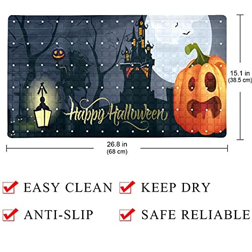 Alfombra de ducha Halloween de PVC con ventosas para bañera de hotel 5