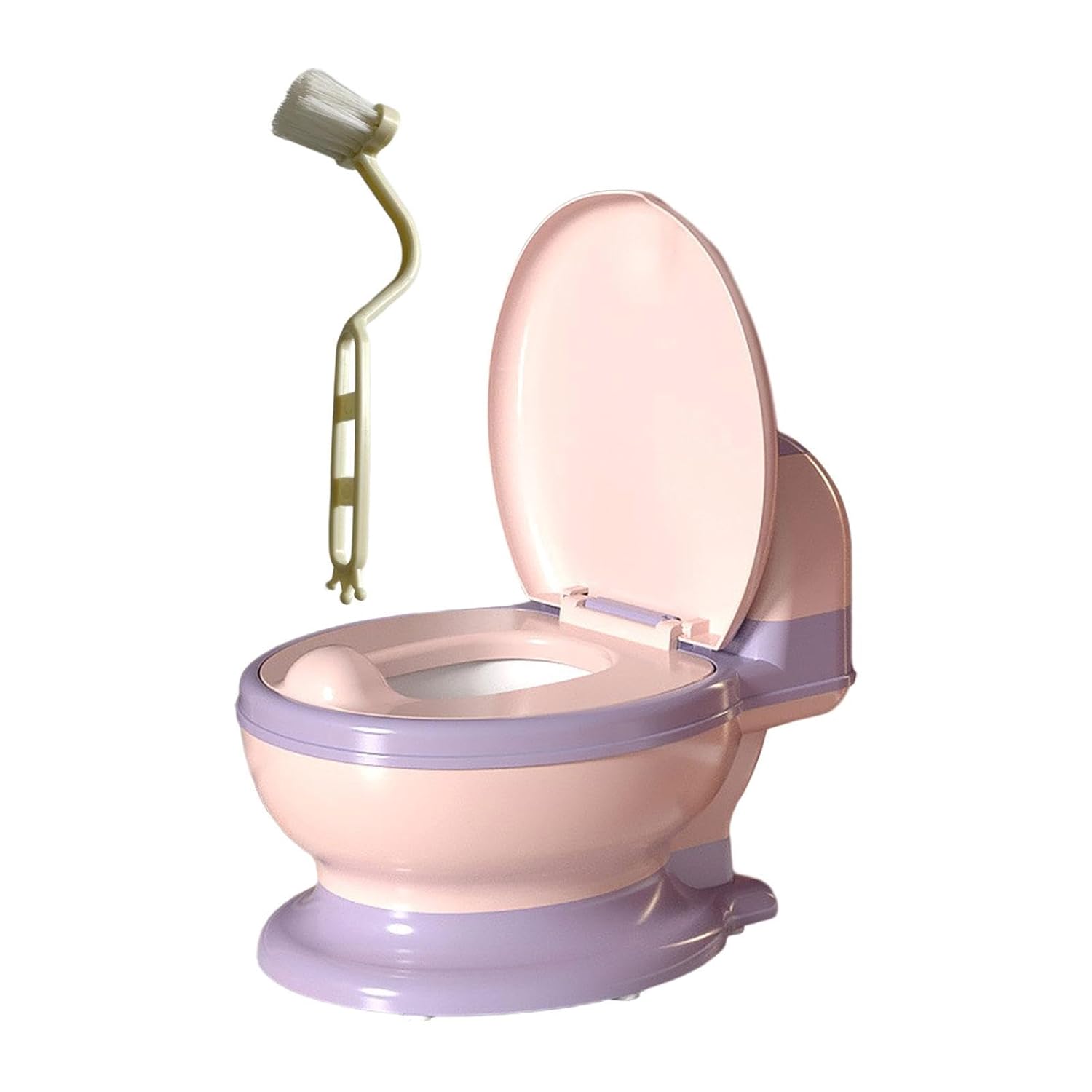 Toilet Training Potty, Infants Toilet Seat Compact Size (Brush Included) Kids Potty Chair Removable Potty Pot, PP Seat Pink