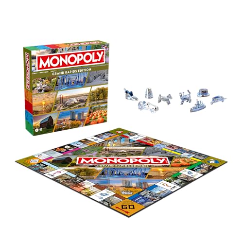 Monopoly Grand Rapids MI Edition juego de mesa 2-6 jugadores miniatura 2